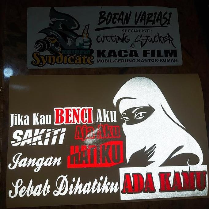 Sticker Kaca mobil Sticker Kata Kata keren unik lucu