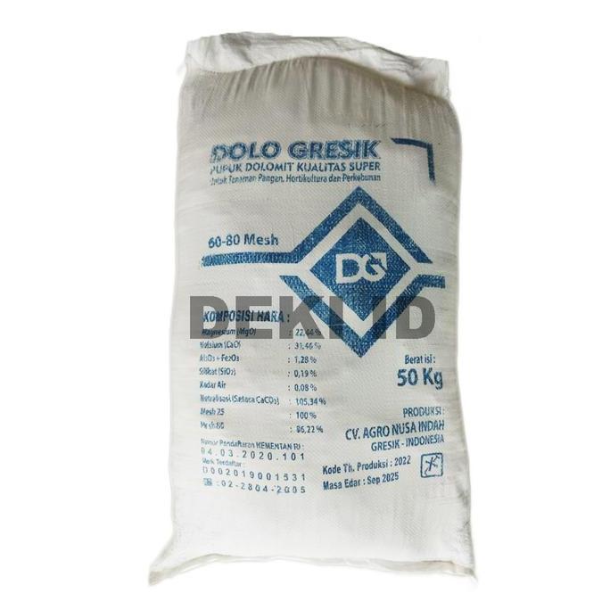 Abcd- Kapur Dolomit 50 Kg Via Instant Kaptan Dolomite Kemasan Karung Karungan