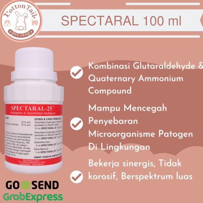 Ready Disinfektan dan antiseptik multiguna SPECTARAL 100 ml produksi TMC