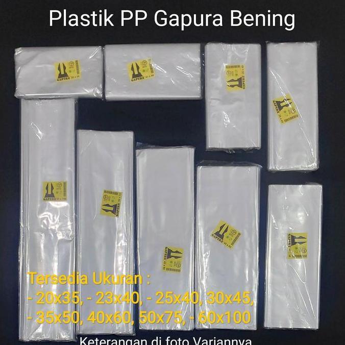 Picnpic- { Isi 4 Bks } Plastik  Pp Bening, 20X35 - 23X40 - 25X40 - 30X45 - 35X50 - 40X60 - 45X65 - 5