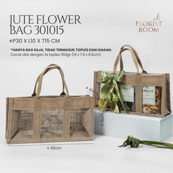 Picnpic- Jute Flower Bag 301015 - Tas Hampers - Jute Bag -Florist Room Goodie Bag