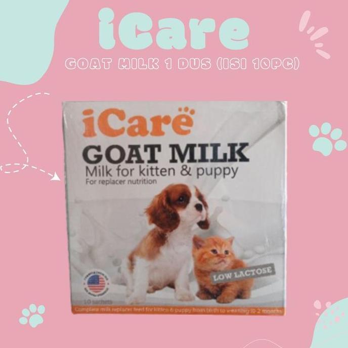 Ready ICARE GOAT MILK KITTEN & PUPPY 20GR // SUSU KUCING DAN PUPPY
