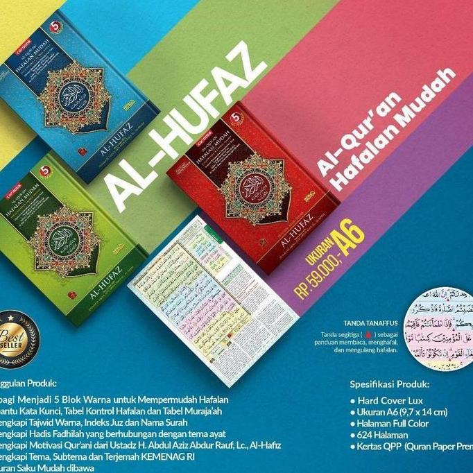Al Quran Hafalan Mudah Al Hufaz A6 HC Tajwid Warna Terjemah