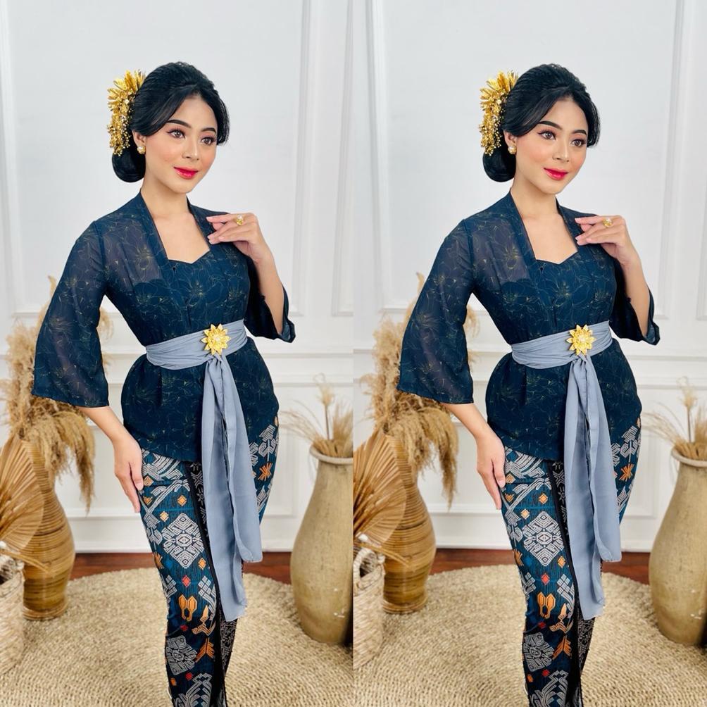 EXCLUSIVE Kebaya Atasan HELLENA Sifon Bunga/Kebaya Modern/Tradisional Terlaris/Kebaya Bali Wanita Ko