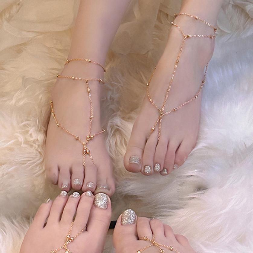 Original Gelang Kaki Titanium Wanita Anti Karat India / Gelang Kaki Jumbai/ Bohemian Rantai Rumbai /