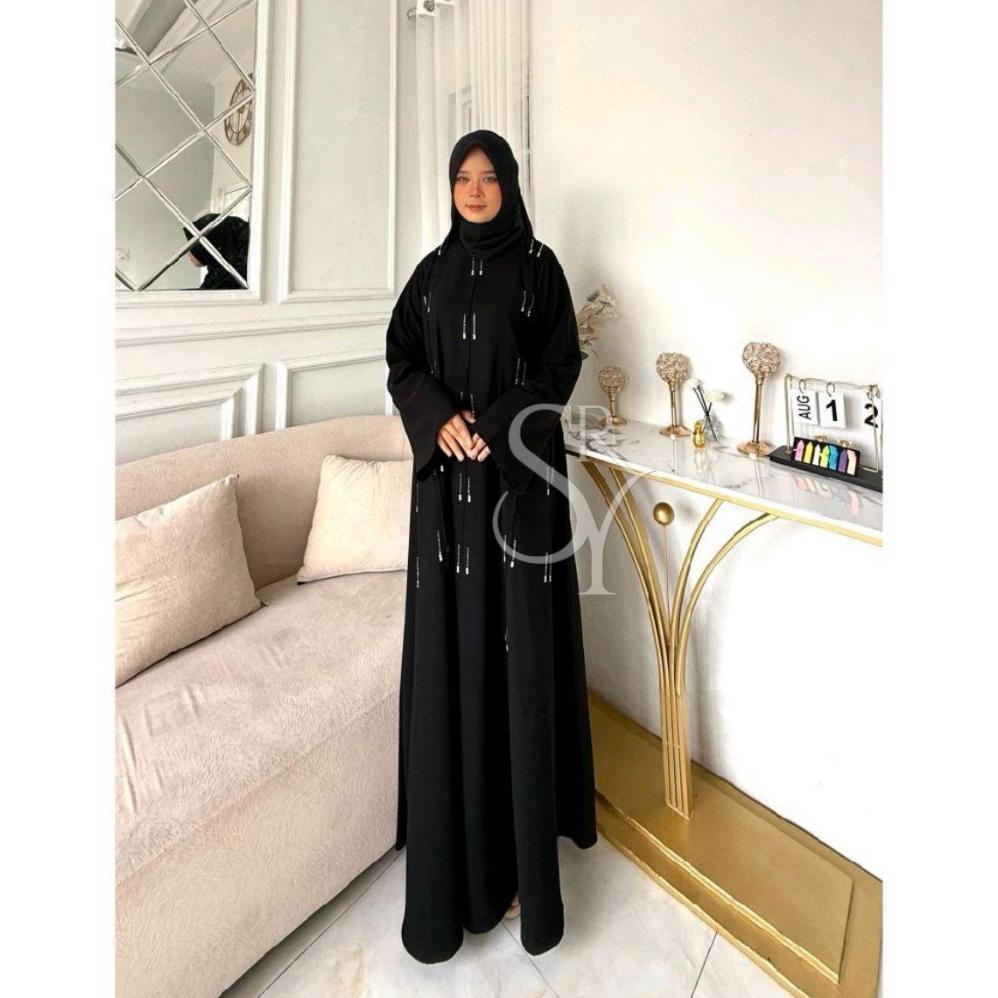 Discount Rizkia Abaya Simple Elegant Gamis Abaya Kekinian By Syarah Collections