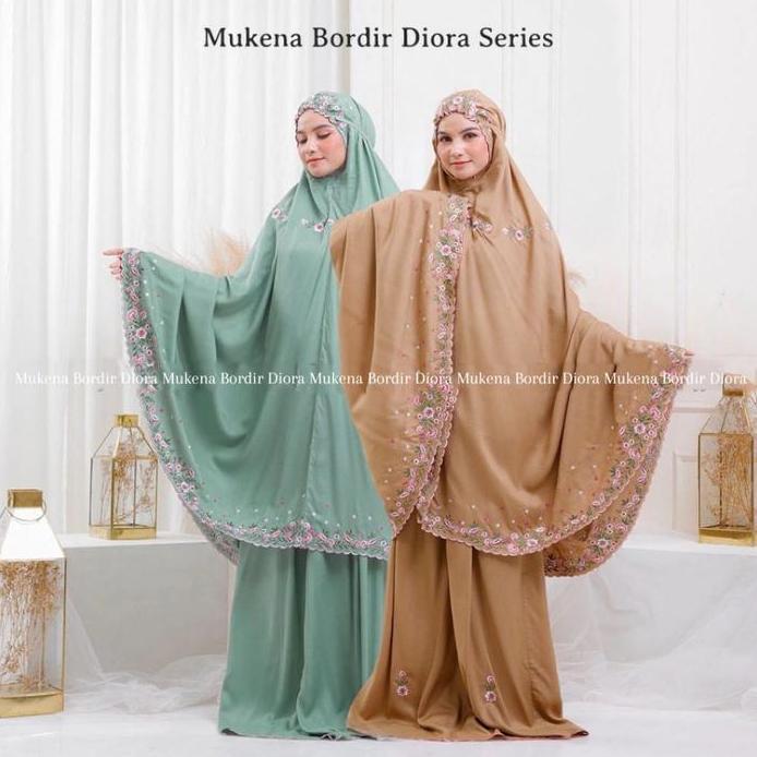 Mukena Dewasa Rayon Bordir Manual Timbul Khas Tasik Diora