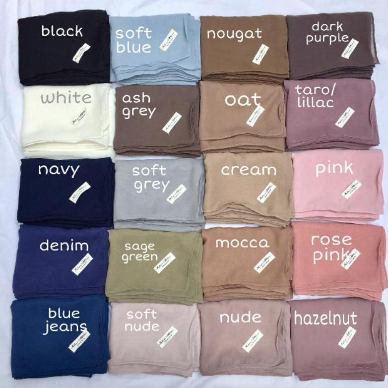 Harga Grosir Promo Polycotton Premium Anti Letoy Jahit Tepi / Hijab / Kerudung / Scarf / Hijab Segi 
