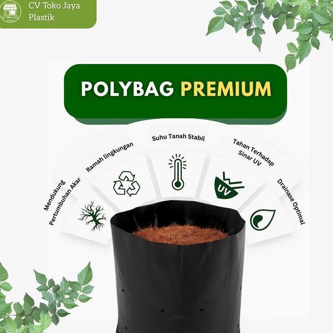 1 Pack Polybag polibeg Tanaman Polibag Tebal Kecil Sedang 15x15 20x20 25x25 30x30 35x35 40x40 murah 