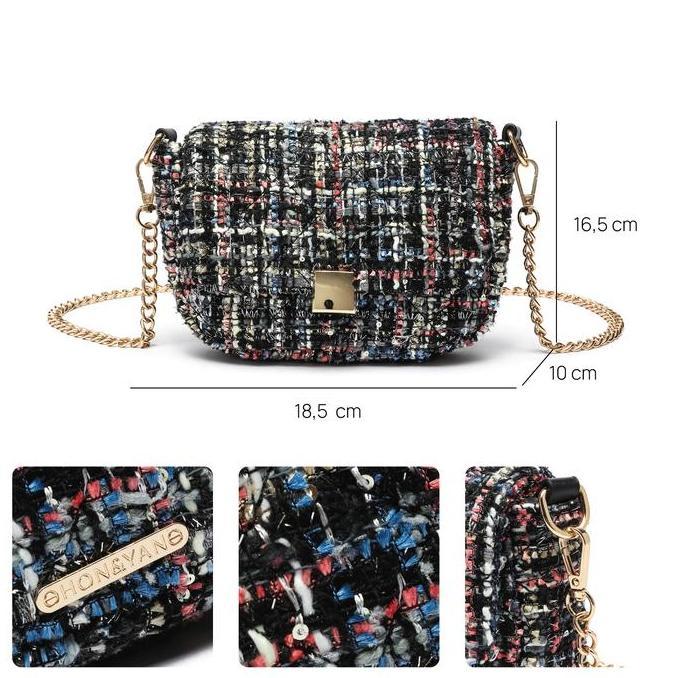 Murah HONYAN Tas Selempang Wanita Wicha Sling Bag Kulit Rajut Kekinian Tas Fashion Wanita Trendy Imp