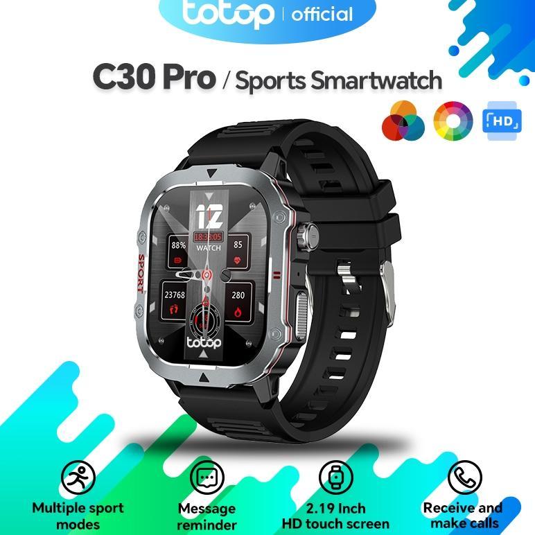 100% AMAN TOTOP SMARTWATCH C30PRO SPORTS BLUETOOTH SMARTBAND 2.19 INCH HD SCREEN FULL TOUCH BLUETOOT