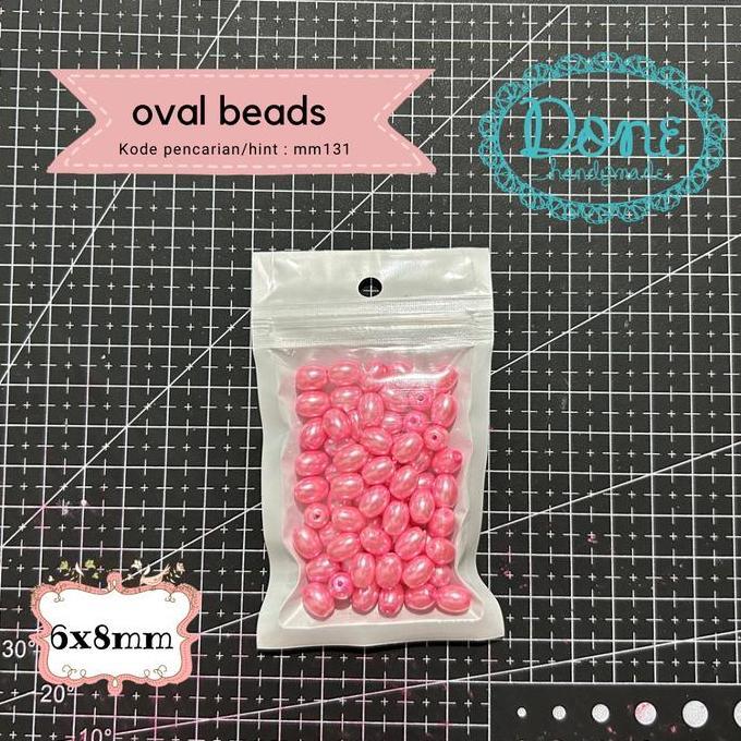 DONE HANDYMADE MUTIARA SINTETIS OVAL MANIK OVAL MUTSIN CRAFT MM131