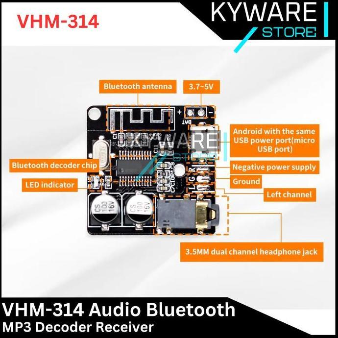 KUSUMORO VHM314 XY-BT-Mini Module MP3 Bluetooth 4.1 VHM 314 XY BT Mini Red Black Audio Stereo Decode