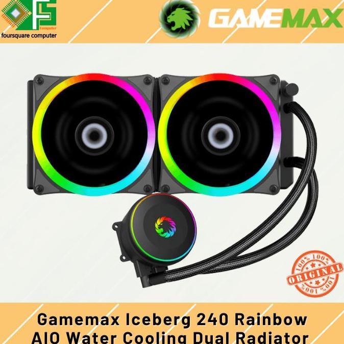 TERLARIS - AIO Water Cooling Gamemax Iceberg 240 Rainbow Liquid Cooler