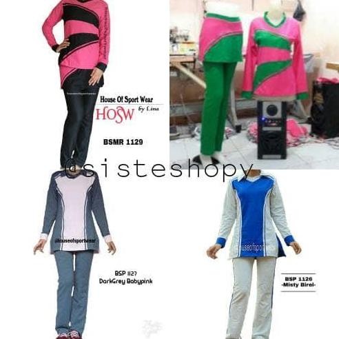 Baju Senam Muslim / Baju Senam Rok / Baju Aerobik