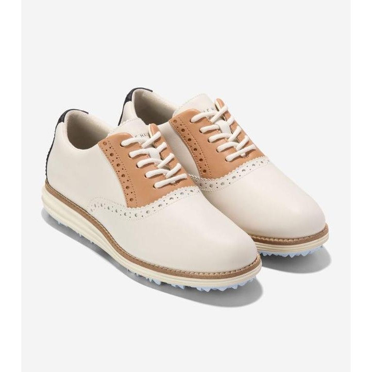 Cole Haan Women Originalgrand Shortwing Golf - Sepatu Wanita (White)