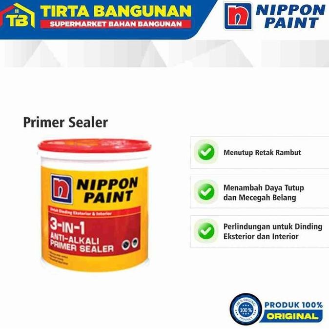 NIPPON PAINT 3-IN-1 ANTI-ALKALI PRIMER SEALER / CAT DASAR INTERIOR DAN EXTERIOR 2,5 LITER