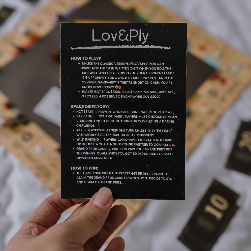 LOV & PLY Mainan Suami Istri / Mainan dewasa 21+ / Couple Board Game / Monopoly couple 21+