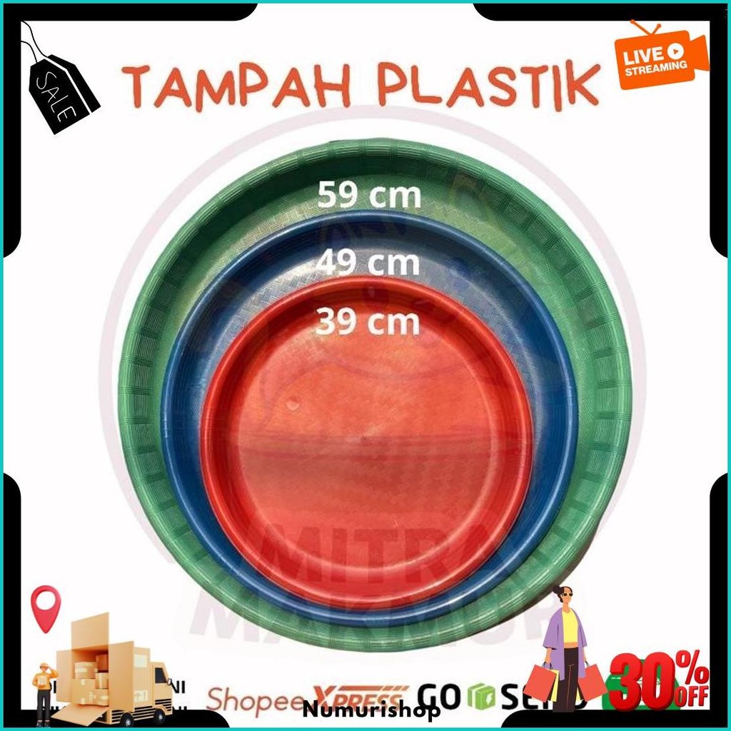 Tampah Bulat Plastik Wadah Nasi Kebuli Wadah Tumpeng Hajatan Siap Kirim