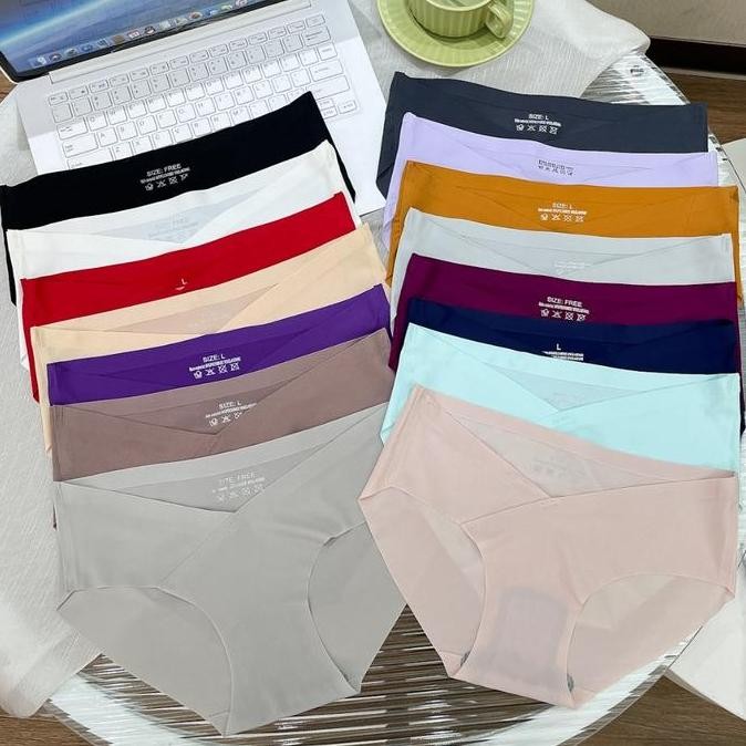 Promo Uniqueestore Cd363 Celana Dalam Hamil Seamless Katun Cd Wanita Bumil Sepinggul Cod Ibu Cod