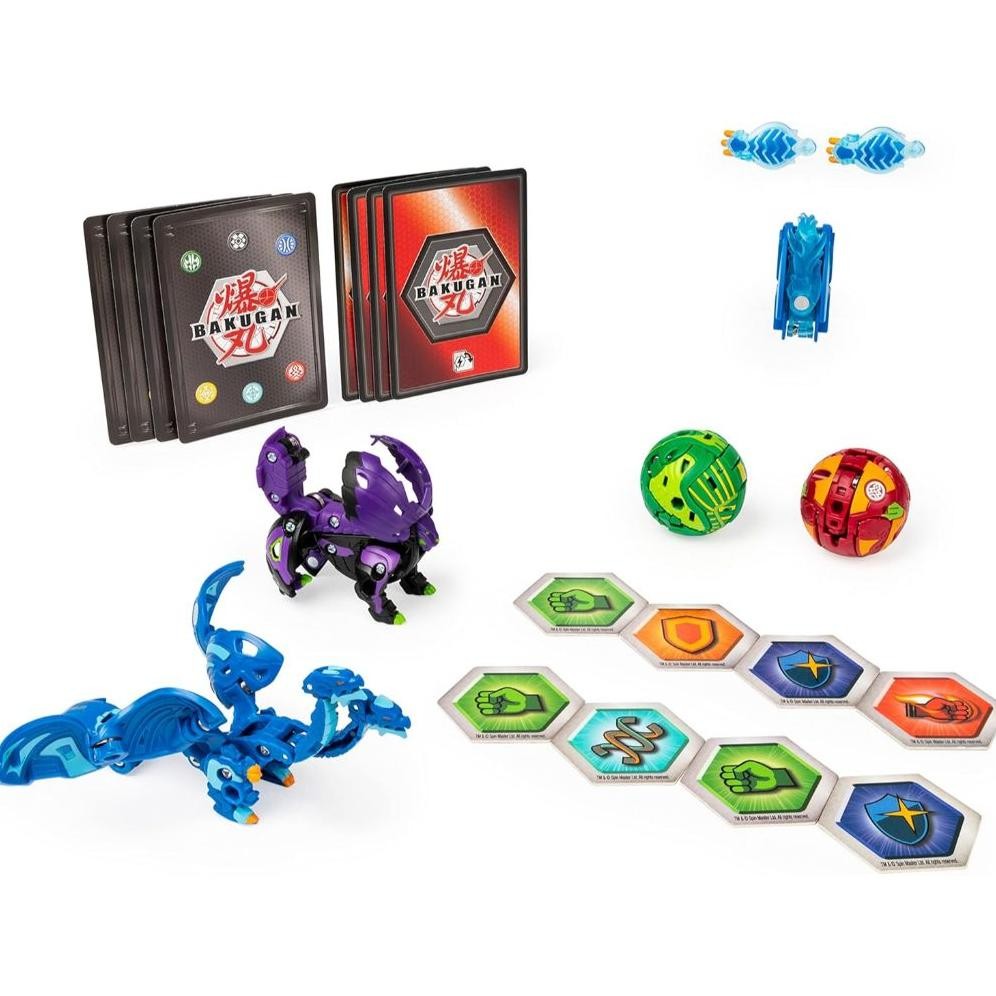 Bakugan Baku-Gear 4-Pack, Nillious Ultra With Baku-Gear And Hydorous Ultra, Collectible Action