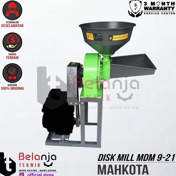 JINICHI- Mahkota Disk Mill MDM9-21 Mesin Giling Tepung MDM 9 - 21 Unit Only