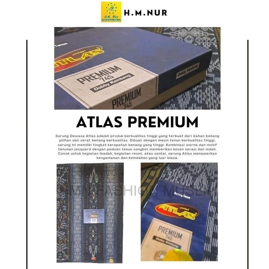 Sarung Atlas Premium 745 Dobby Kembang - Murah Motif Mewah Jaguar Berkualitas Bahan Nyaman Cocok Unt