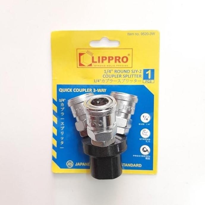 JINICHI- Lippro Air Quick Coupler 3 Way Kopler Cabang 3 SF20 Kompresor Angin