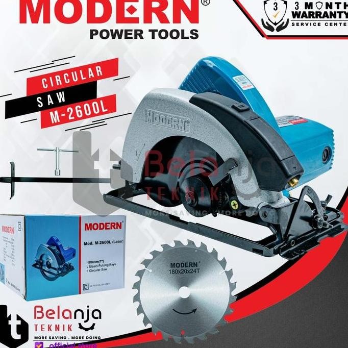 CAVERLY- MODERN Mesin Potong Kayu 7" M 2600 L Circular Saw M2600L 7 Inch 700WATT