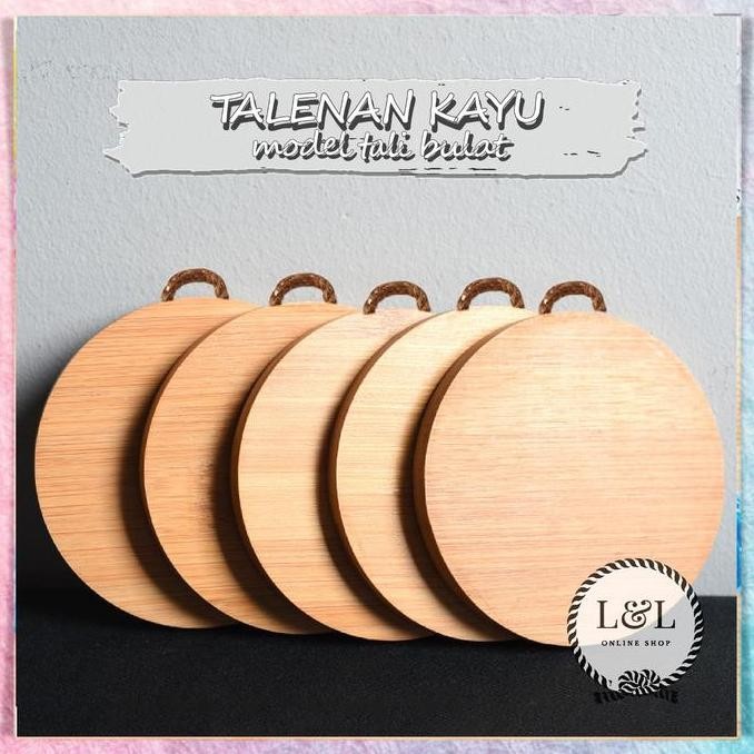 Talenan Bulat Kayu Pinus Talenan Gantung Premium Food Grade