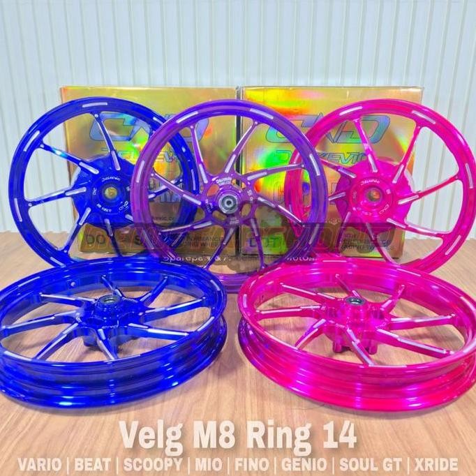 COD Velg Velek Pelek Racing Palang 8 Delkevic DND M8 M-8 185 215 Ring 14 Vario 110 125 150 Beat Karb