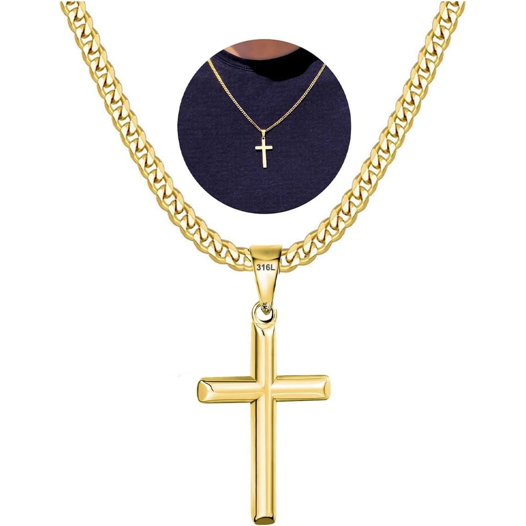 dari Pria5Kalung Rantai Hadiah Perak Emas Milimeter untuk Anak Laki-Laki yang Tidak Pudar Kalung Ran