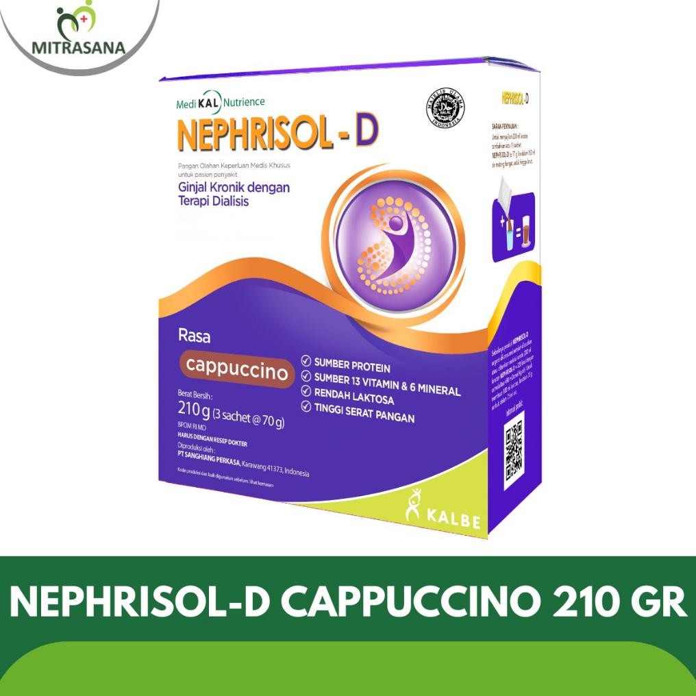 Nephrisol-D Vanilla 210 Gram - Nutrisi Khusus Pasien Ginjal Kronik Hd/Capd Bundling Original