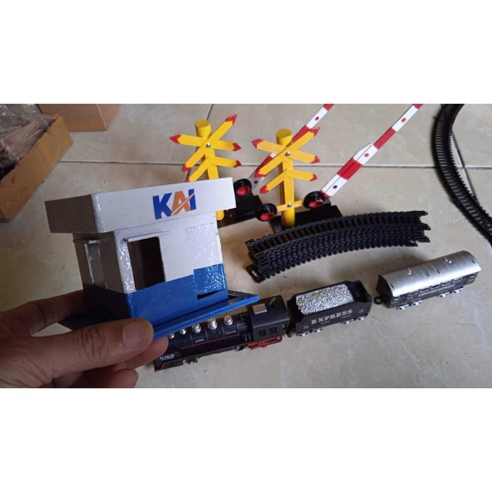 VIRAL mainan miniatur Kereta api indonesia Paket Mainan edukasi kereta set lengkap railking (kereta 