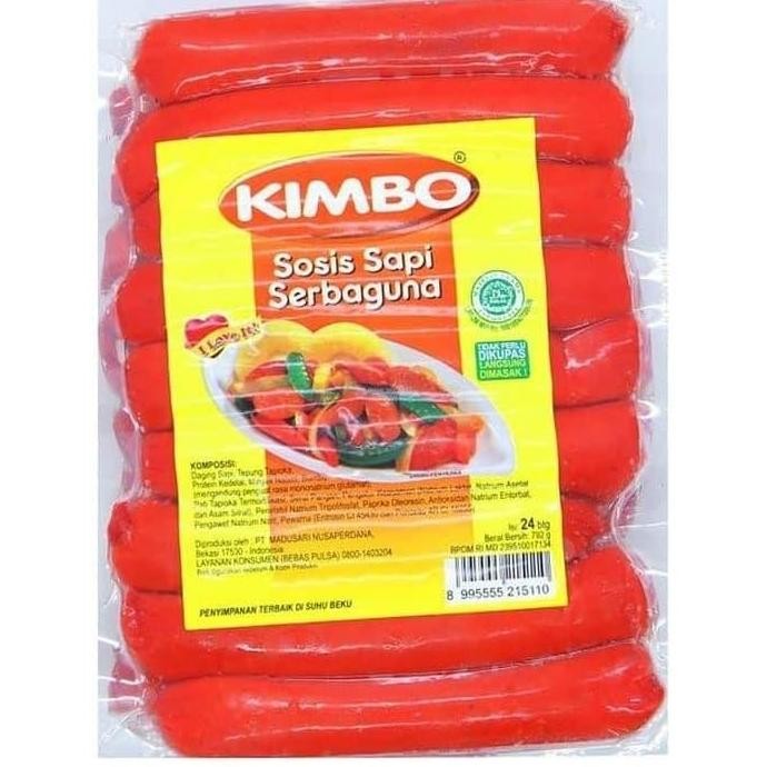 Kimbo sosis sapi serbaguna isi 24pcs 792gram 792g sausage 792 gram