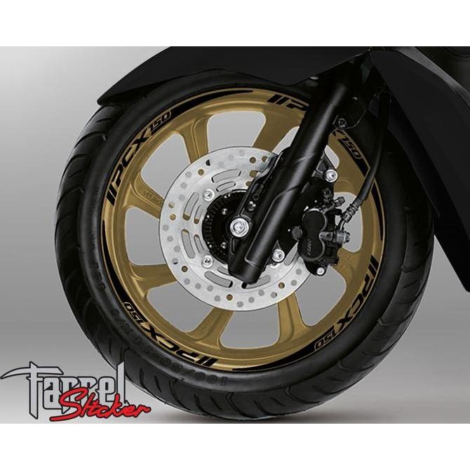 COD stiker velg sticker velk PCX gold HITAM