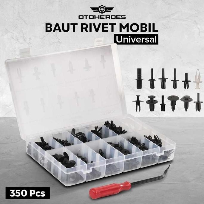 Baut Klip Rivet Universal Pengancang Panel Mobil Bolt Rivet Kancing