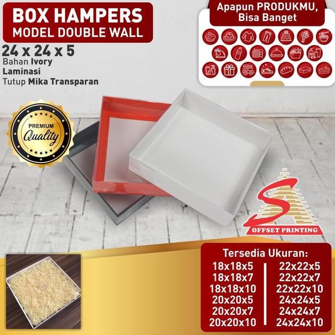 TERBARU - Box Pudding/Dus Spiku/Box Kue/Dus Kue Doublewall 24x24x5