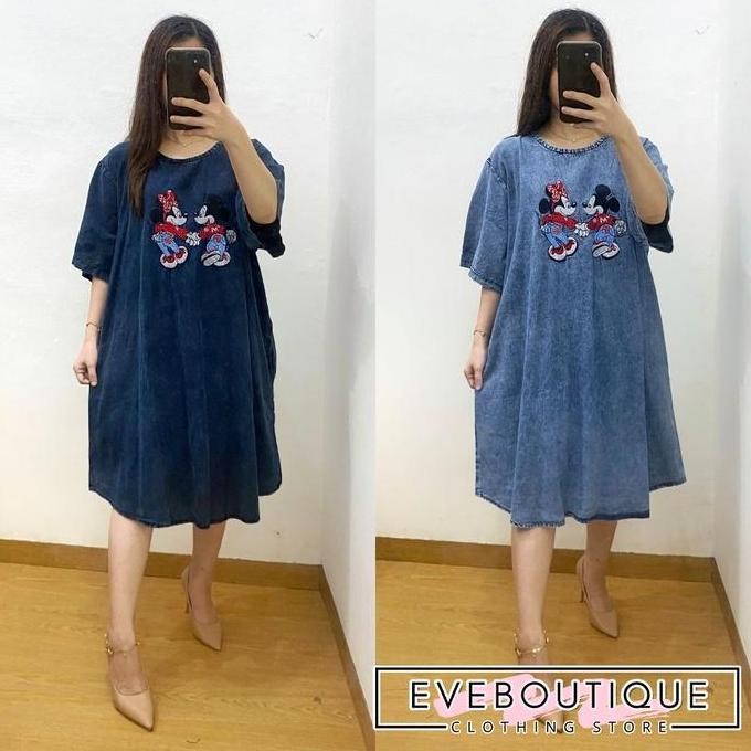 Promo Midi Dress Denim Jeans Jumbo Melrose / Patricia / Wanda Puppies / Lucky Girl / Lovers Mickey M