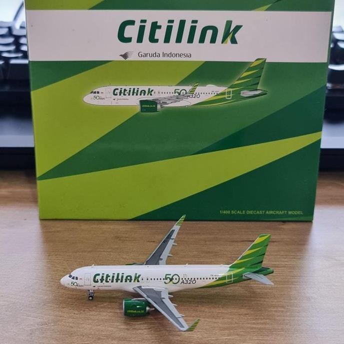 Diecast Pesawat Citilink A320 50th 1/400 by JC Wings PK-GTF