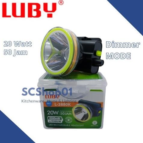 Senter Kepala LUBY 2880L / 2880k Dimmer Putar 20Watt Senter