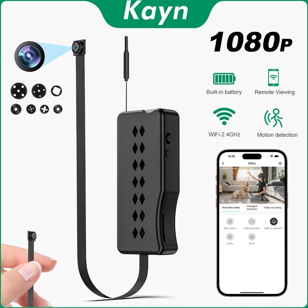 Kamera Mini Tersembunyi WiFi, Kamera Mata-Mata DIY, CCTV Rumah, Perekam Portabel, Kamera Tersamar ka