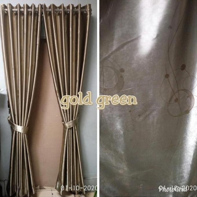 gorden blackout model smokring print emas motif minimalis