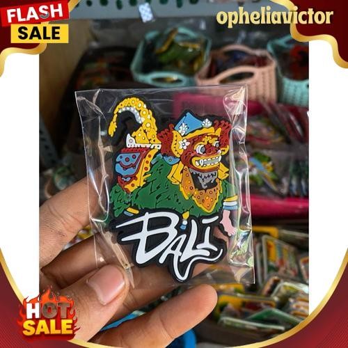 Gercep Magnet Karet Tradisi Bali - Magnet Karet Barong Bali - Magnet Pulau Bali - Magnet Kulkas Bali
