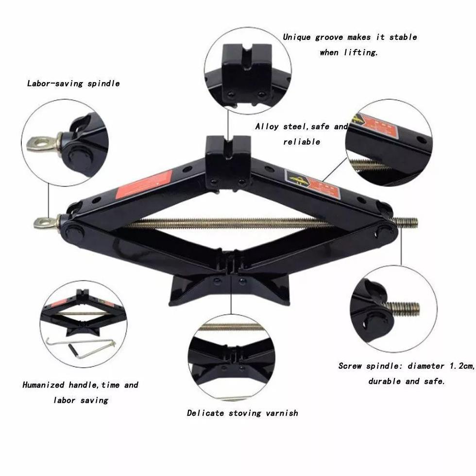 Tg-342 100% Ori Dongkrak Mobil/Dongkrak 1Ton 1.5Ton/Dongkrak Jembatan Mobil Manual Scissor Jacks 1 T