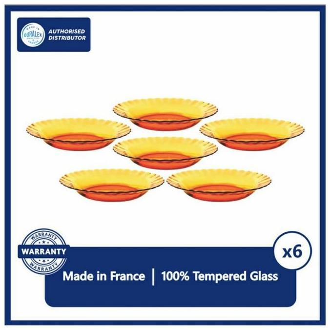 PIRING MAKAN DURALEX ASLI 9" / DURALEX Glass Amber Dinner Plate