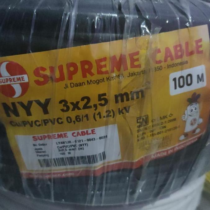 BEBAS ONGKIR - kabel nyy 3x2,5 supreme 100m kabel nyy 3x2,5mm supreme 100m