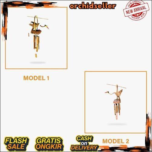 COD Lonceng Angin Bambu Motif Burung - Genta Angin Bambu - Gantungan Bambu - Lonceng Bambu - Lonceng