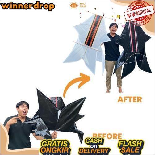 Gercep Layangan Bebean 1.2 meter x 85 cm - Layangan Bebean Knockdown - Layangan Bali - Layangan Plas