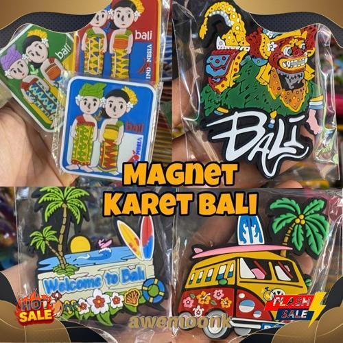 Gercep Magnet Karet Tradisi Bali - Magnet Karet Barong Bali - Magnet Pulau Bali - Magnet Kulkas Bali